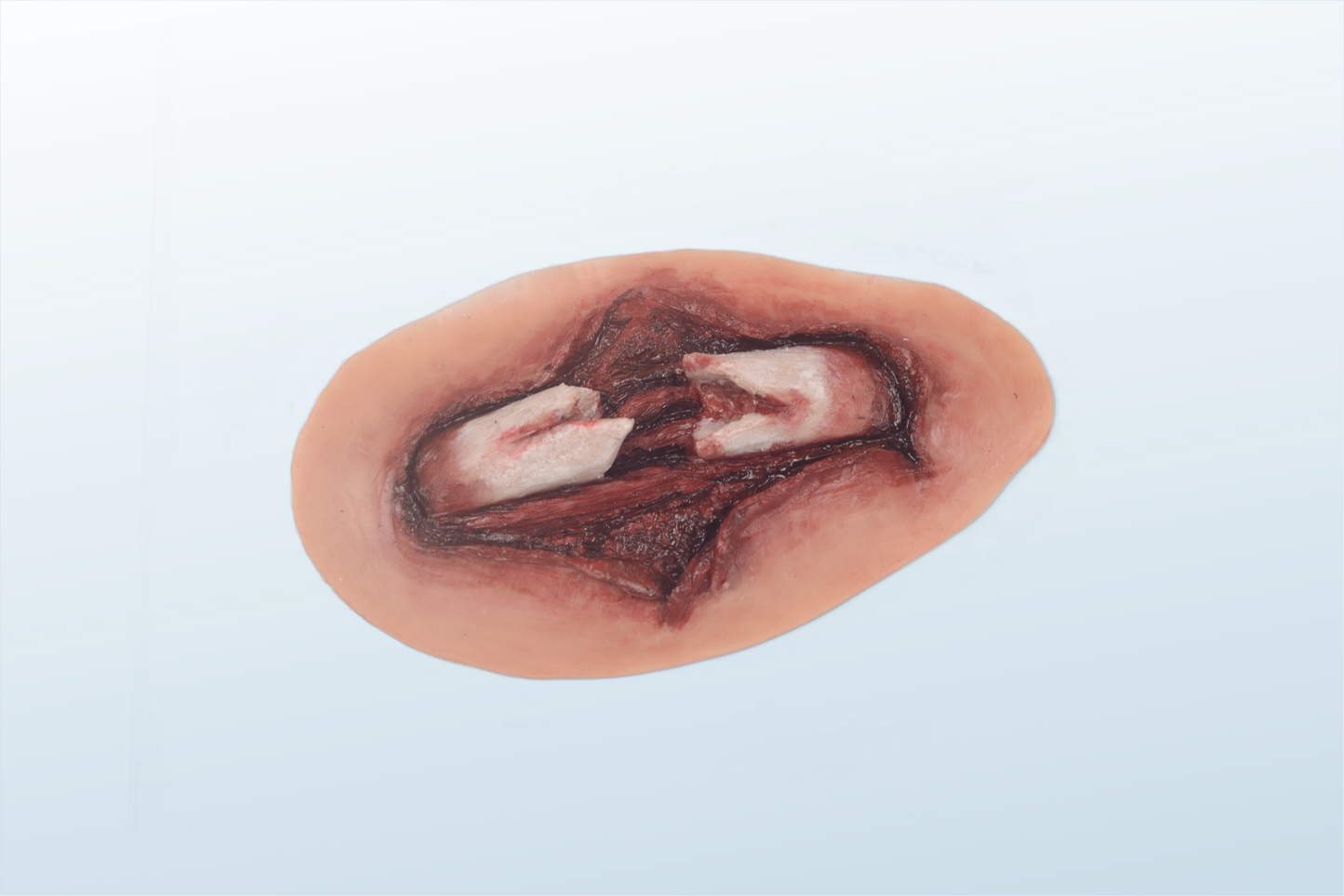 Sheet Fractures Moulage Halloween Zombie Scars Fake Scar Bloody Costume Makeup Halloween Decoration Terror Wound Scary Blood Simulated Combat Injuries FX Mass Casualty Trauma