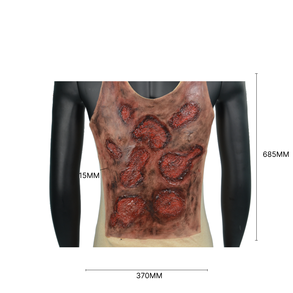 Wrap-On & Sleeves Burns Victim Kit Halloween Zombie Scars Fake Scar Bloody Costume Makeup Halloween Decoration Terror Wound Scary Blood Simulated Combat Injuries FX Mass Casualty Trauma