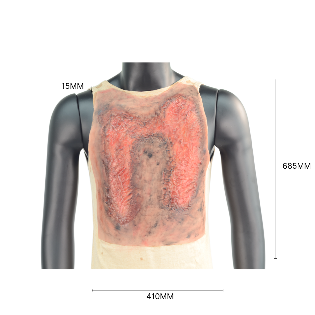 Wrap-On & Sleeves Burns Victim Kit Halloween Zombie Scars Fake Scar Bloody Costume Makeup Halloween Decoration Terror Wound Scary Blood Simulated Combat Injuries FX Mass Casualty Trauma