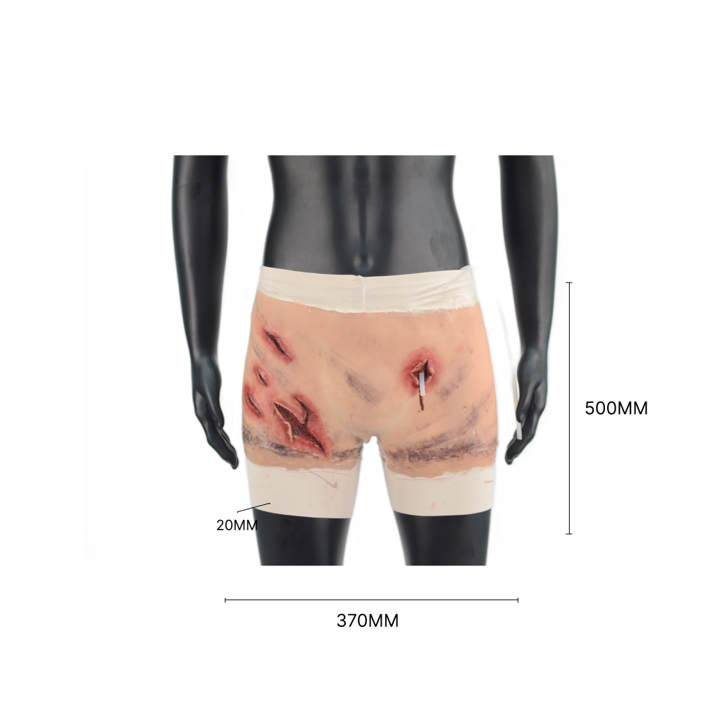 Wrap-On & Sleeves Gun Shots Kit Halloween Zombie Scars Fake Scar Bloody Costume Makeup Halloween Decoration Terror Wound Scary Blood Simulated Combat Injuries FX Mass Casualty Trauma