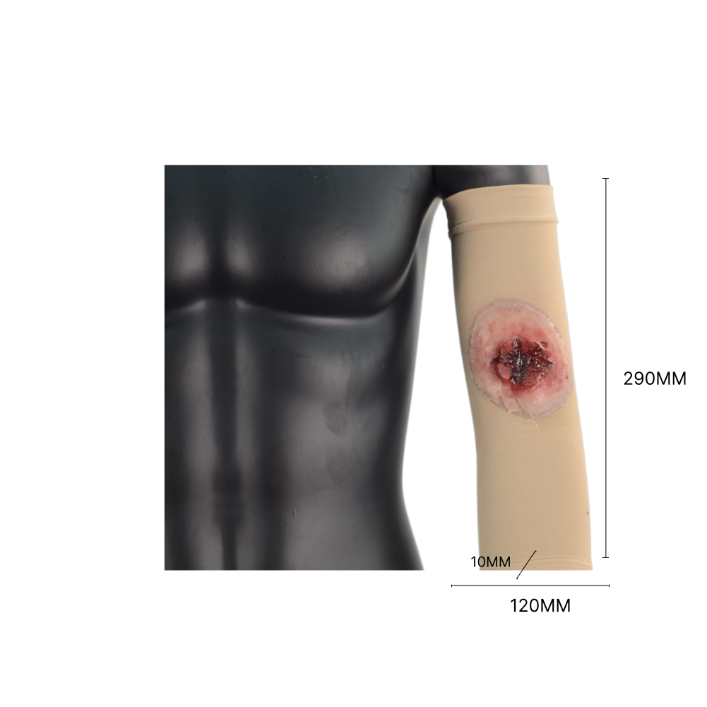 Wrap-On & Sleeves Gun Shots Kit Halloween Zombie Scars Fake Scar Bloody Costume Makeup Halloween Decoration Terror Wound Scary Blood Simulated Combat Injuries FX Mass Casualty Trauma