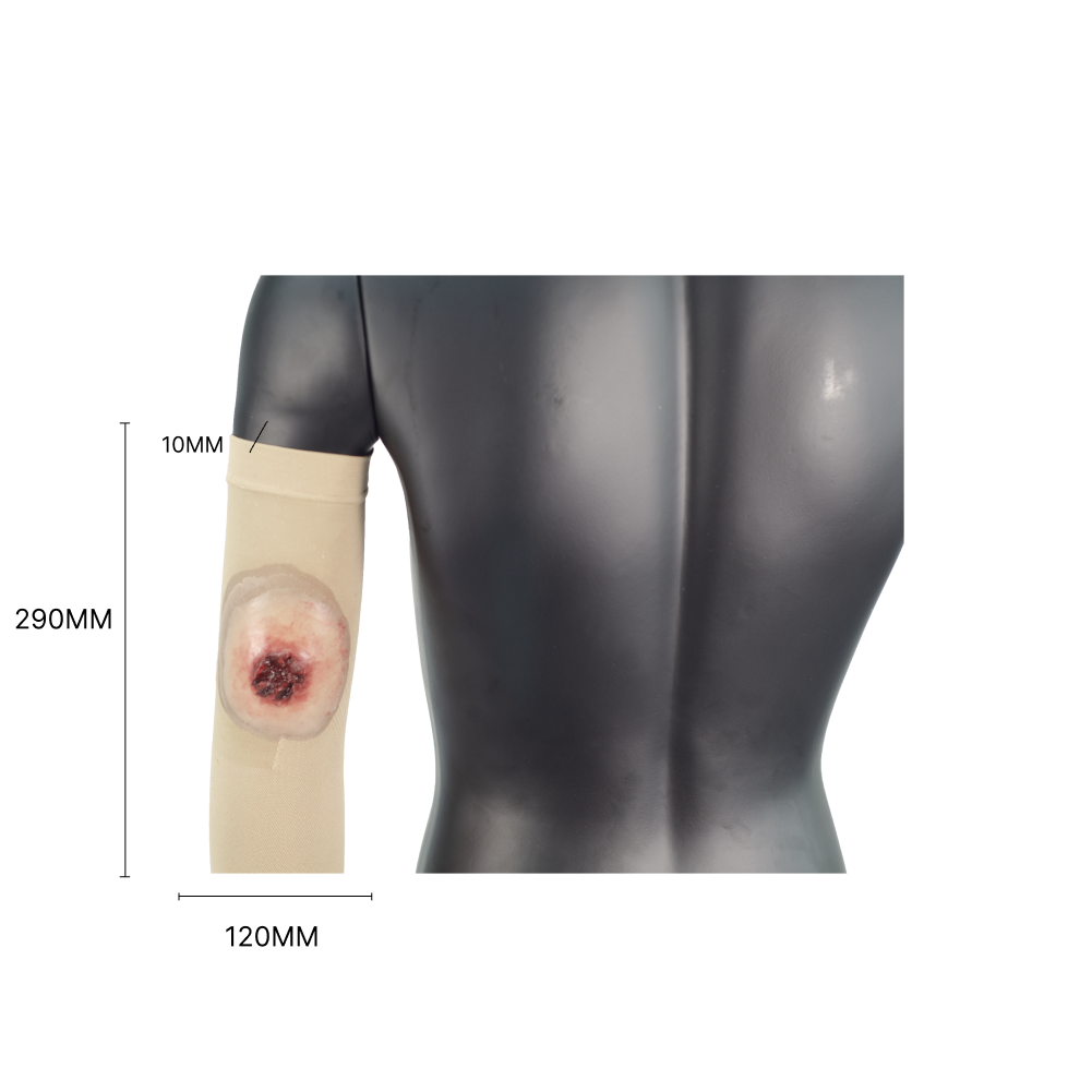 Wrap-On & Sleeves Gun Shots Kit Halloween Zombie Scars Fake Scar Bloody Costume Makeup Halloween Decoration Terror Wound Scary Blood Simulated Combat Injuries FX Mass Casualty Trauma