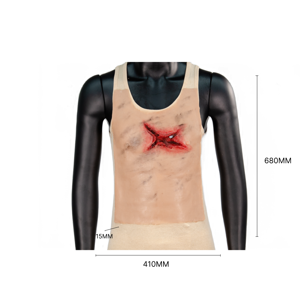 Blast & Amputation Kit Halloween Zombie Scars Fake Scar Bloody Costume Makeup Halloween Decoration Terror Wound Scary Blood Simulated Combat Injuries FX Mass Casualty Trauma