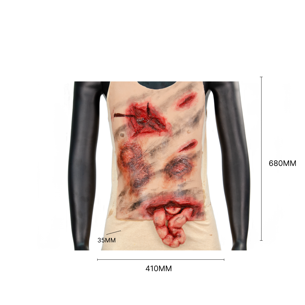 Blast & Amputation Kit Halloween Zombie Scars Fake Scar Bloody Costume Makeup Halloween Decoration Terror Wound Scary Blood Simulated Combat Injuries FX Mass Casualty Trauma