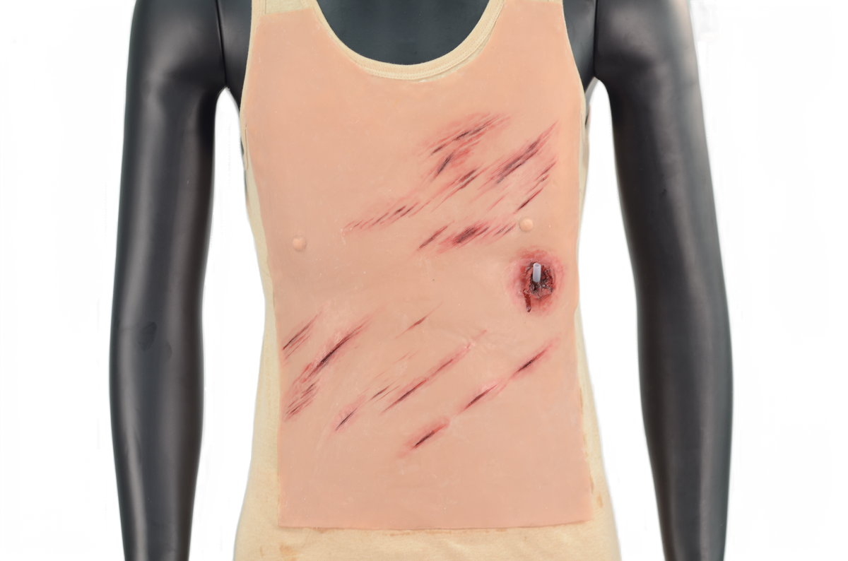Wrap-On & Sleeves Gun Shots Kit Halloween Zombie Scars Fake Scar Bloody Costume Makeup Halloween Decoration Terror Wound Scary Blood Simulated Combat Injuries FX Mass Casualty Trauma