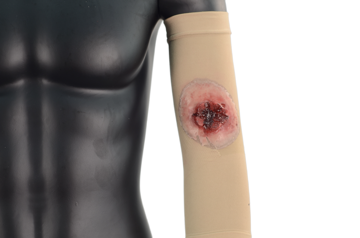 Wrap-On & Sleeves Gun Shots Kit Halloween Zombie Scars Fake Scar Bloody Costume Makeup Halloween Decoration Terror Wound Scary Blood Simulated Combat Injuries FX Mass Casualty Trauma