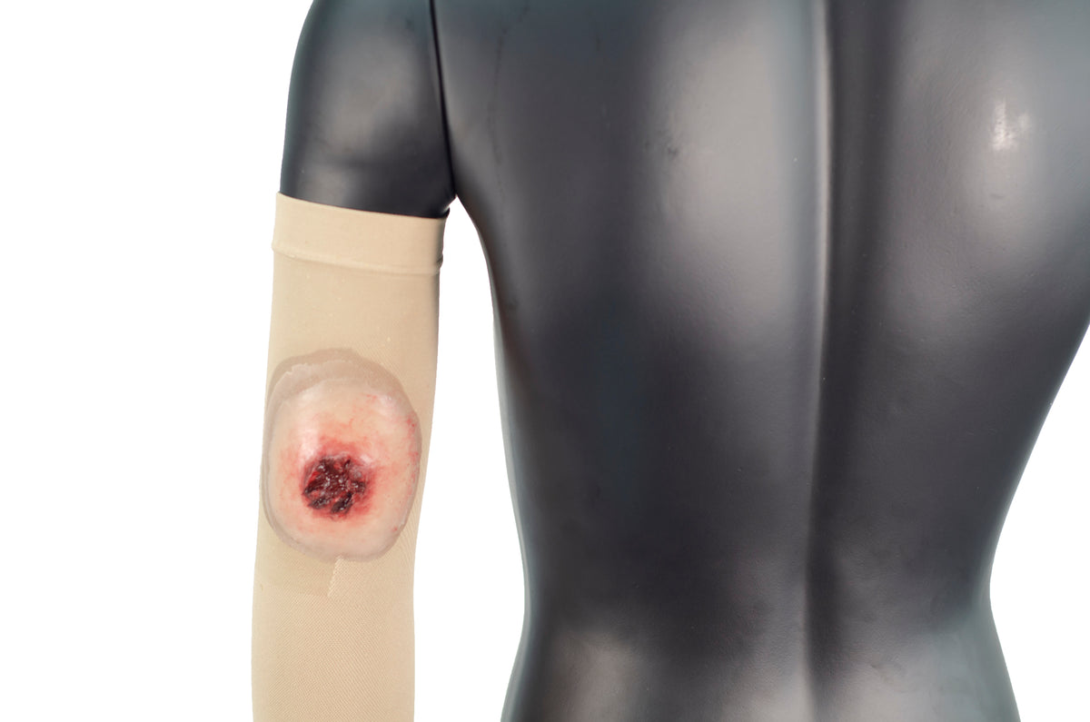 Wrap-On & Sleeves Gun Shots Kit Halloween Zombie Scars Fake Scar Bloody Costume Makeup Halloween Decoration Terror Wound Scary Blood Simulated Combat Injuries FX Mass Casualty Trauma