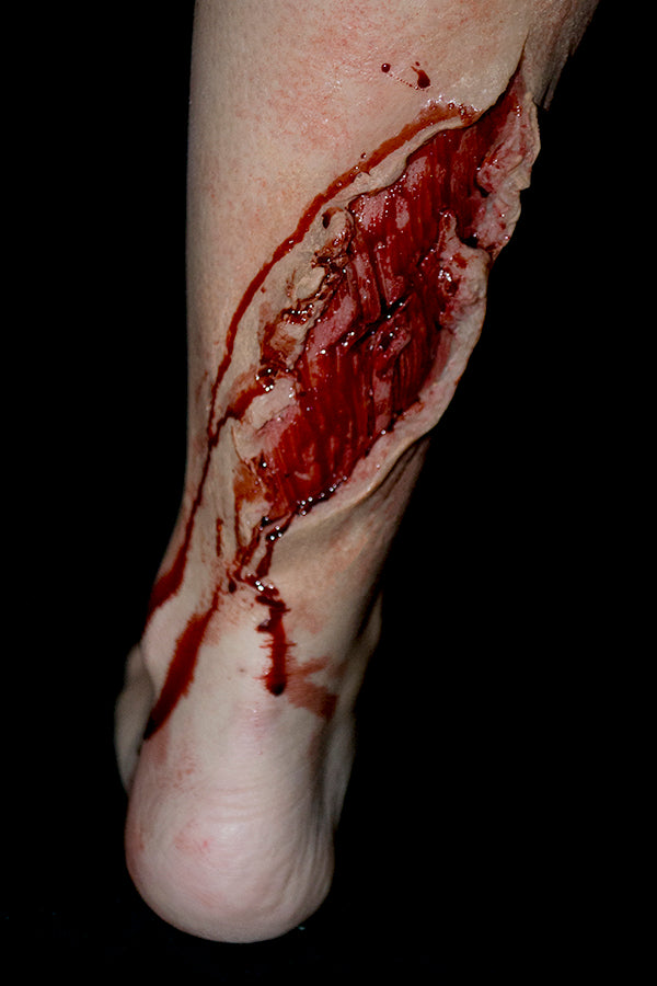 Torn Tendon Halloween Zombie Scars Fake Scar Bloody Costume Makeup Halloween Decoration Terror Wound Scary Blood Simulated Combat Injuries FX Mass Casualty Trauma