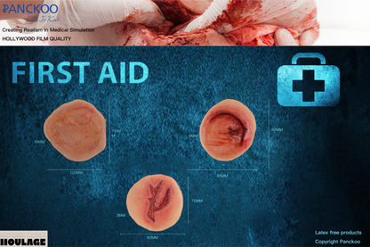 Sheet Skin Tears Moulage Halloween Zombie Scars Fake Scar Bloody Costume Makeup Halloween Decoration Terror Wound Scary Blood Simulated Combat Injuries FX Mass Casualty Trauma