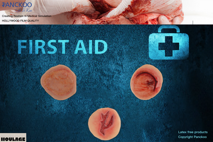 Sheet Skin Tears Moulage Halloween Zombie Scars Fake Scar Bloody Costume Makeup Halloween Decoration Terror Wound Scary Blood Simulated Combat Injuries FX Mass Casualty Trauma