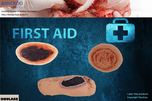 Burns II Moulage Sheet Halloween Zombie Scars Fake Scar Bloody Costume Makeup Terror Wound Scary Blood Simulated Combat Injuries FX Mass Casualty Trauma