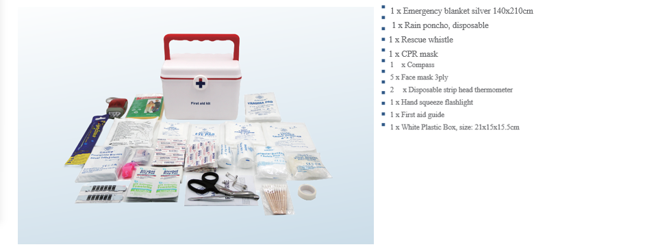 FREE SHIPPING:  Survival First Aid Kit --Model GS203  (MOQ 10 pcs)