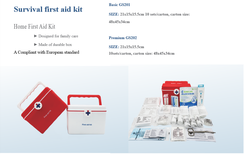 FREE SHIPPING:  Survival First Aid Kit --Model GS202 (MOQ 10 pcs)