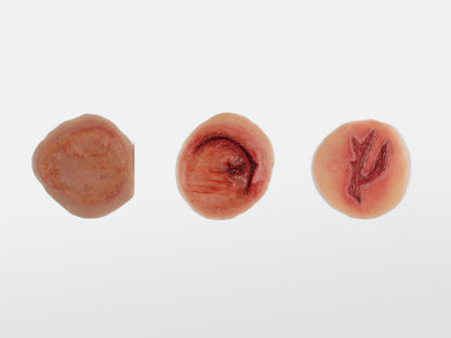 Sheet Skin Tears Moulage Halloween Zombie Scars Fake Scar Bloody Costume Makeup Halloween Decoration Terror Wound Scary Blood Simulated Combat Injuries FX Mass Casualty Trauma